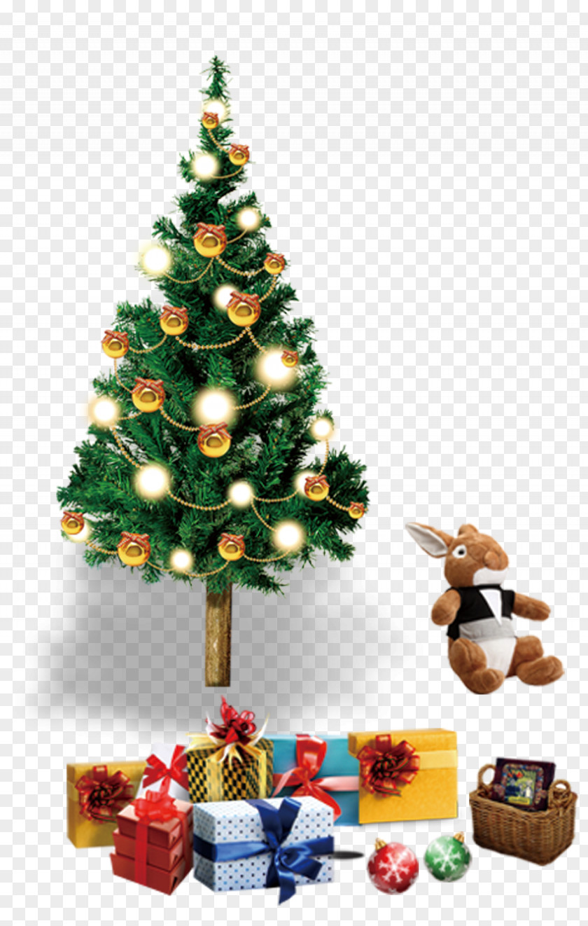 A Christmas Tree Paper Santa Claus PNG