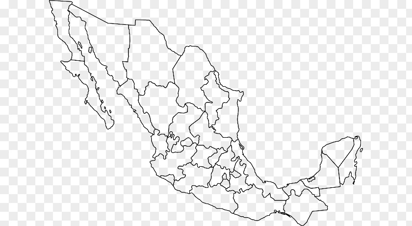 Detailed Mexico Blank Map United States Of America World PNG
