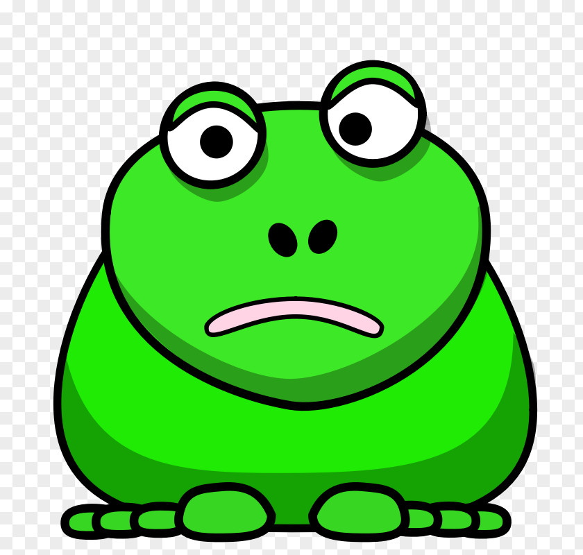Green Frog Cartoon Clip Art PNG