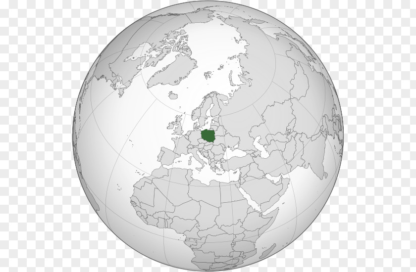 Map Orthographic Projection Poland Sweden PNG