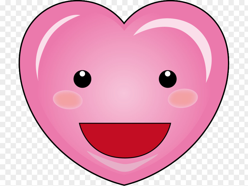 Smiley Heart Clip Art PNG