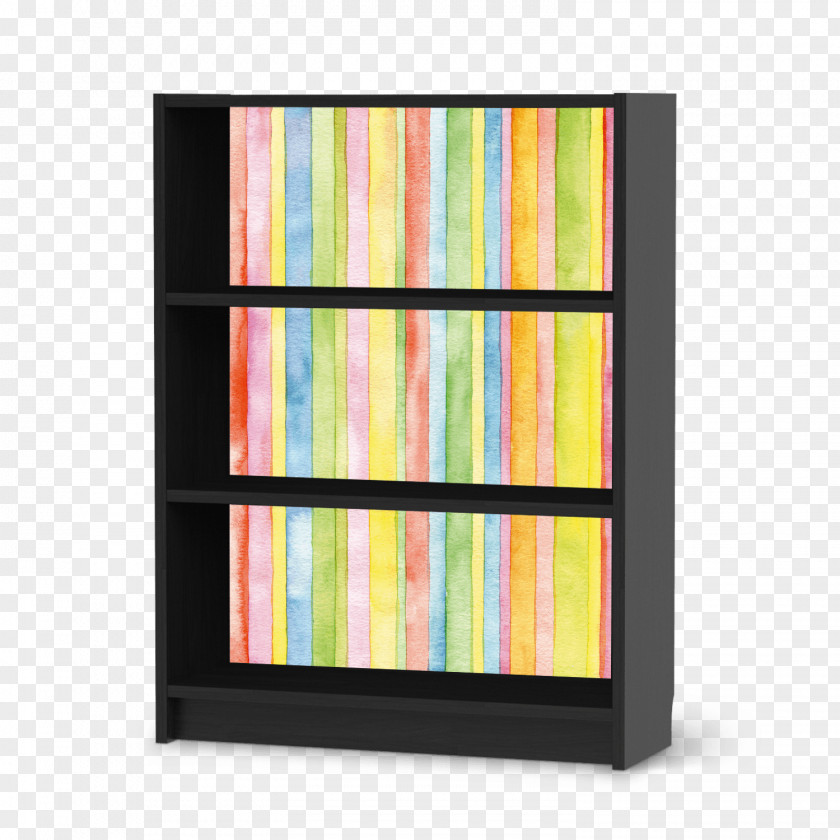 Watercolor Stripes Shelf Bookcase Line PNG