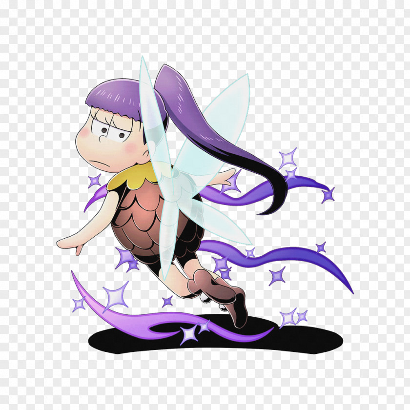 Osomatsu Clip Art Illustration Figurine Fairy Purple PNG