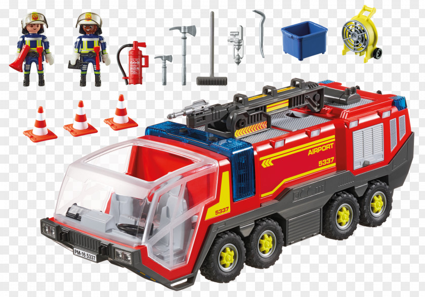 Fire Engine Playmobil Firefighter Emergency PNG