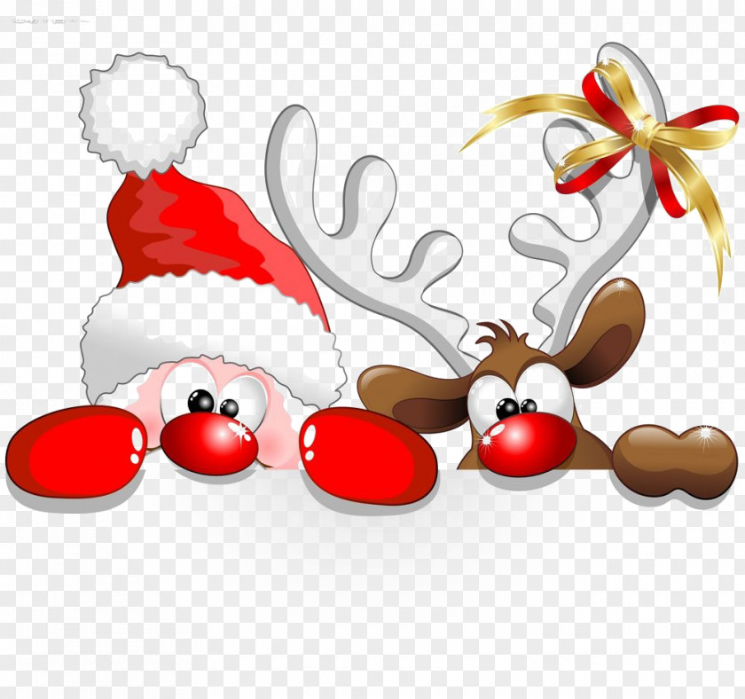 Santa Claus Creative Reindeer Christmas Cartoon Clip Art PNG