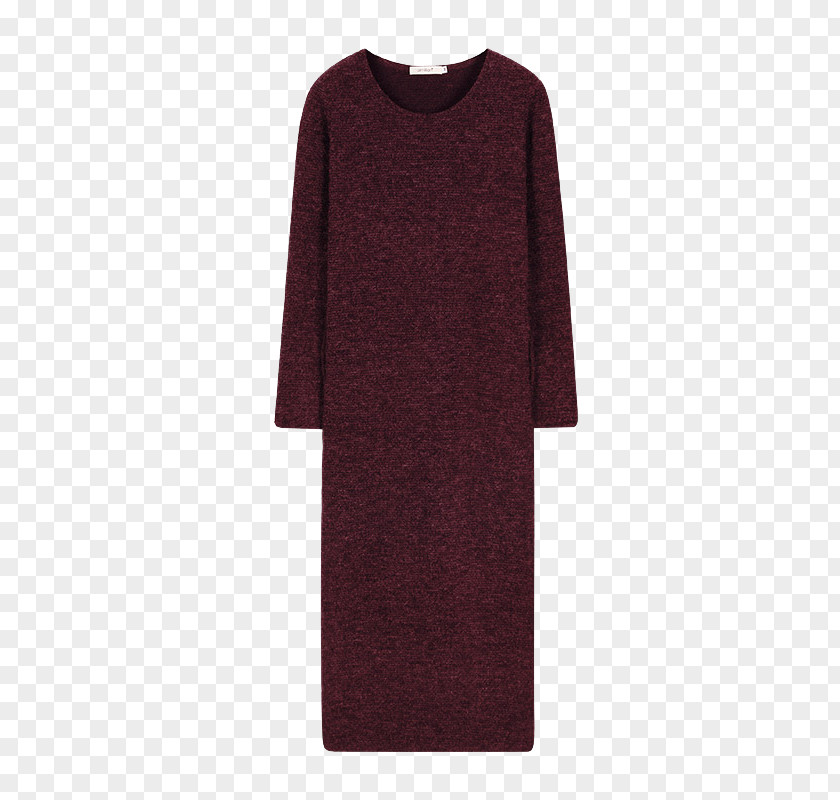 Sweater Dress Women Maroon Neck PNG