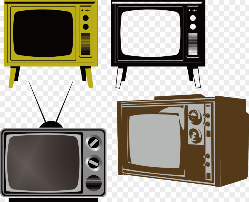 TV Nostalgic Retro Appliances Background Material Digital Television Transition Paper Zazzle PNG