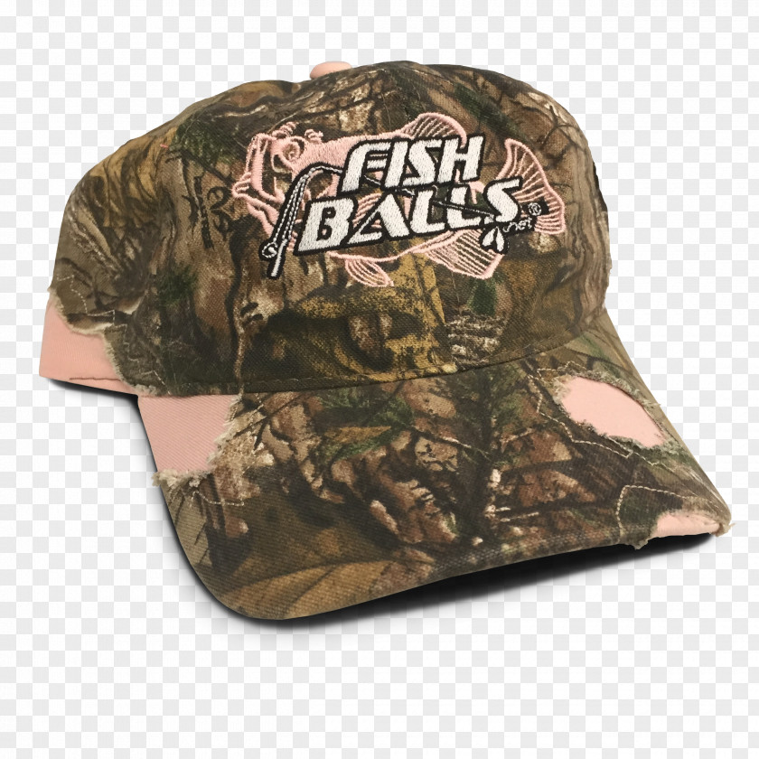 Baseball Cap Fish Ball Military Camouflage PNG