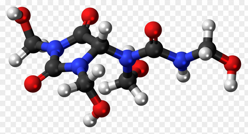 Diazolidinyl Urea Molecule Ball-and-stick Model Uric Acid PNG