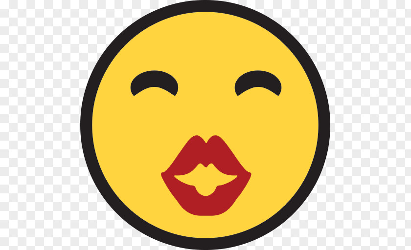 Emoji Smile Emoticon Text Messaging Kiss PNG