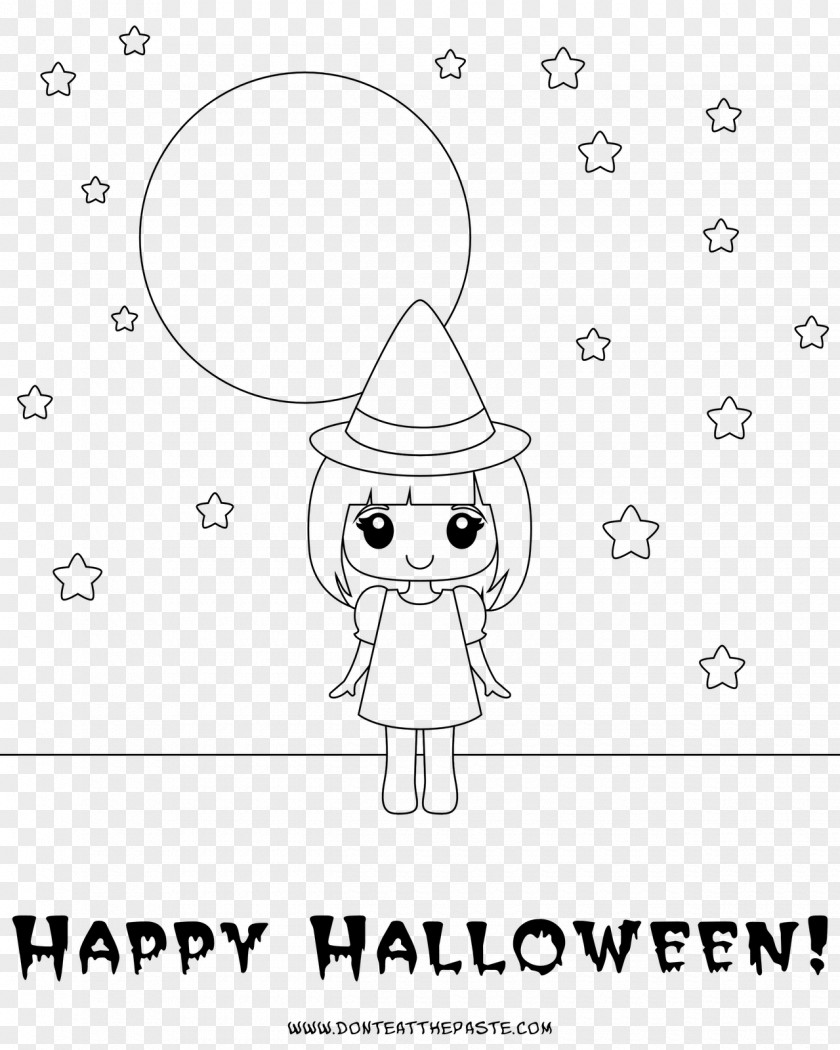 Cute Witch Sticker Vertebrate Halloween Party Clip Art PNG