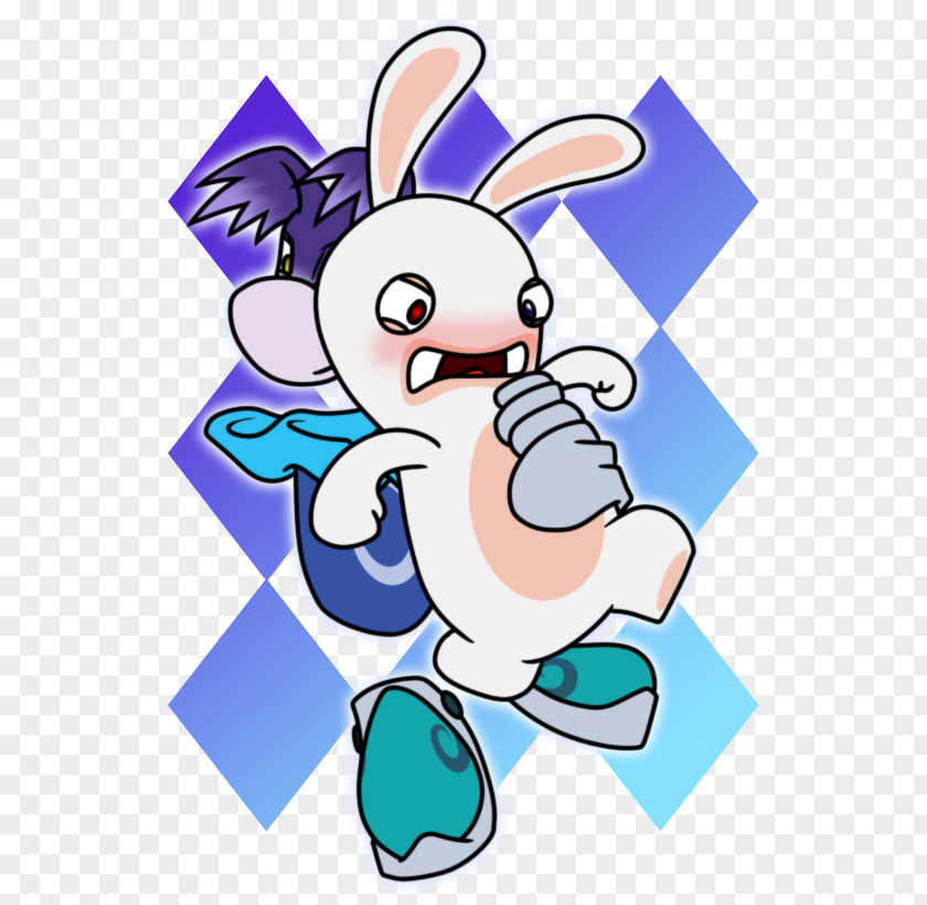 Raving Rabbids Easter Bunny Cartoon Clip Art PNG