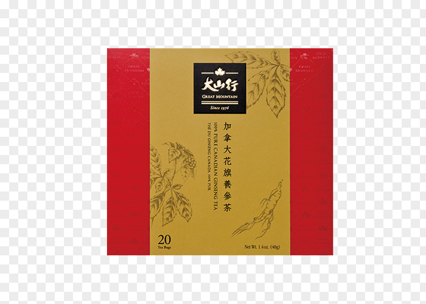 Tea Ginseng American 花旗 Bag PNG