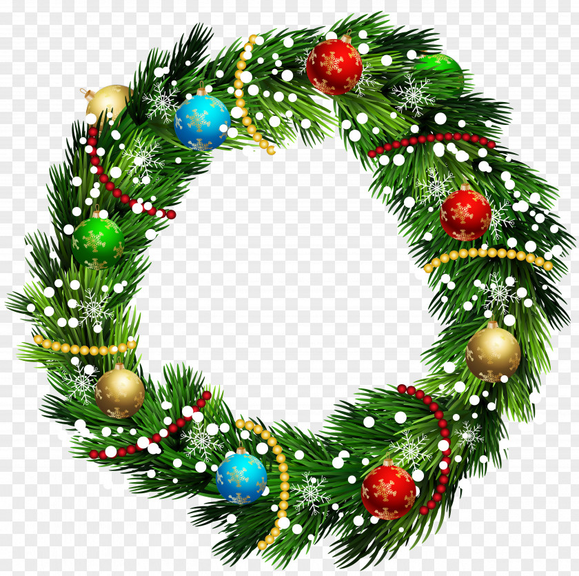 Christmas Wreath Clip Art Image Ornament PNG