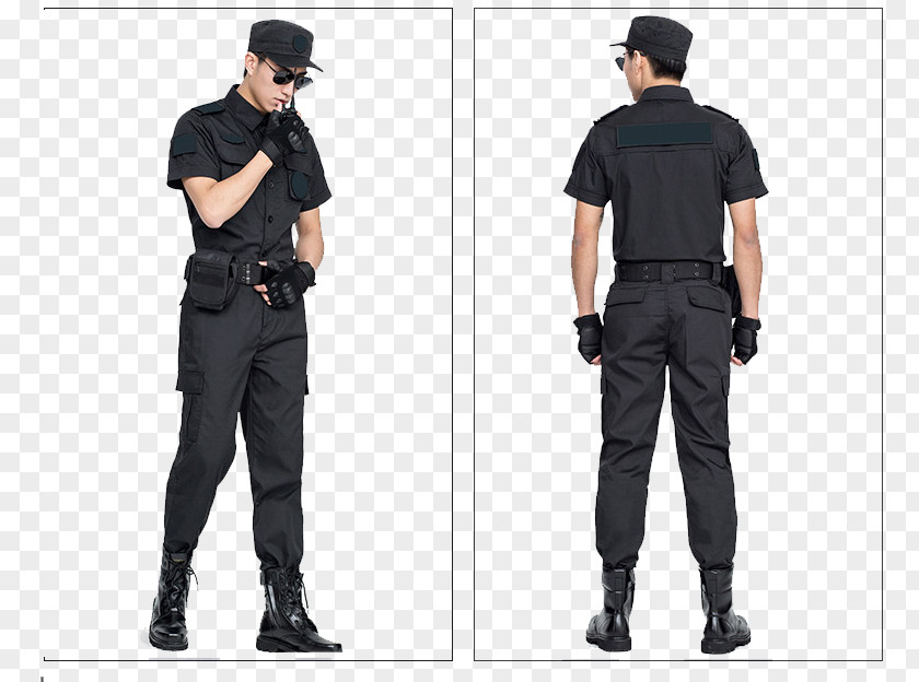 Wear A Security Suit To Show The Back And Side Of Model T-shirt Clothing Uniform PNG