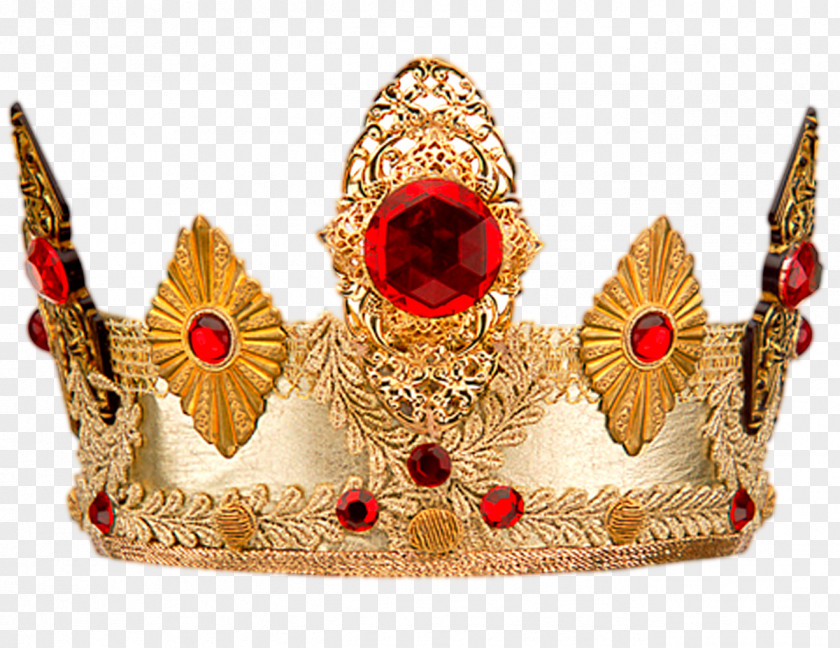 Red Big Gem Crown Clip Art PNG