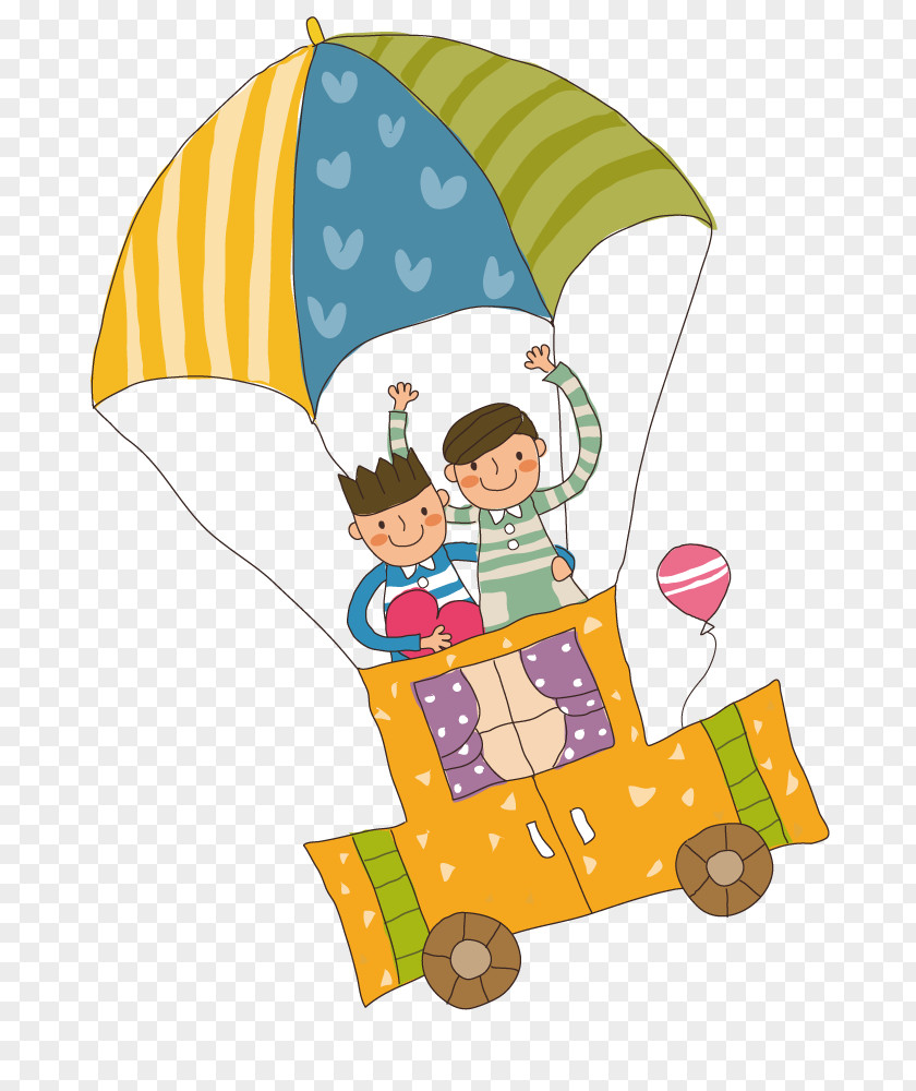Cars Parachute Download Illustration PNG
