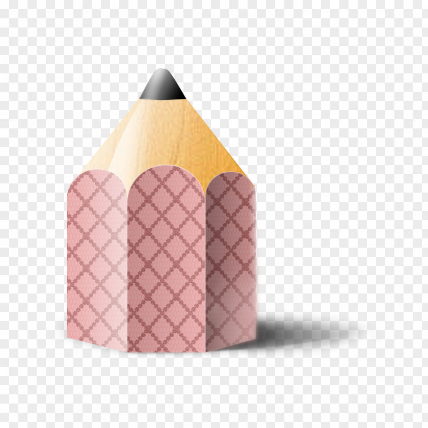 Pink Pencil Head Icon PNG