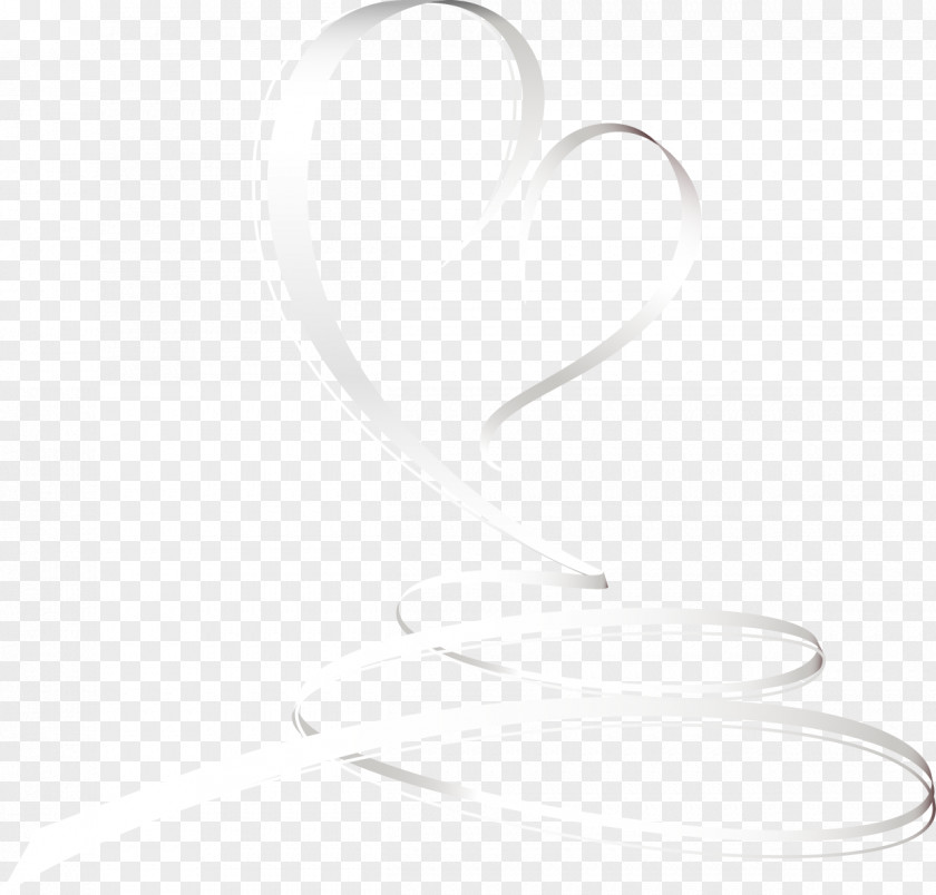 Vector Hand-drawn Heart-shaped Black And White Pattern PNG
