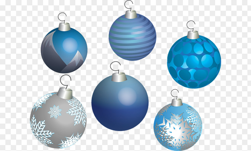 Christmas Ornament Blue Decoration Card PNG
