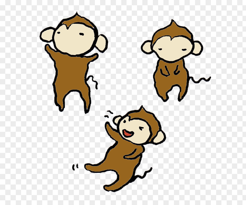 Clip Art Illustration Monkey New Year Card Text PNG