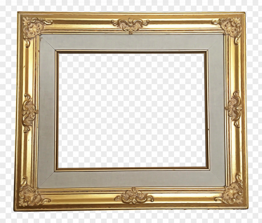 Metal Brass Background Watercolor Frame PNG