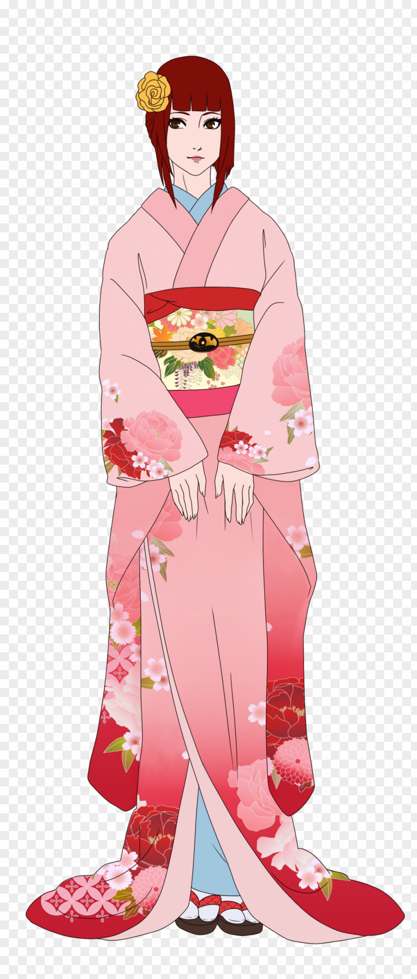 Once Upon A Dream Geisha Kimono Costume Design Cartoon PNG