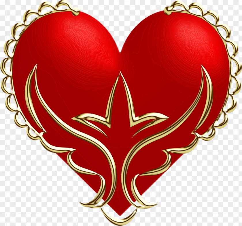 Red Heart Ornament Love PNG