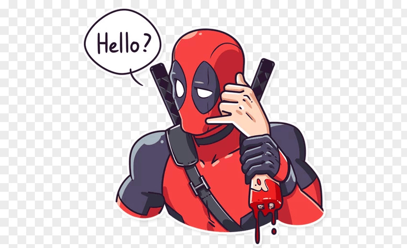 Deadpool Sticker Telegram Marvel Comics Character PNG