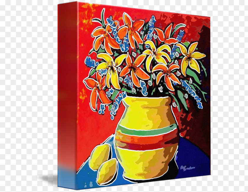 Fine Bouquet Still Life Photography Lilies And Lemons Gallery Wrap Acrylic Paint PNG