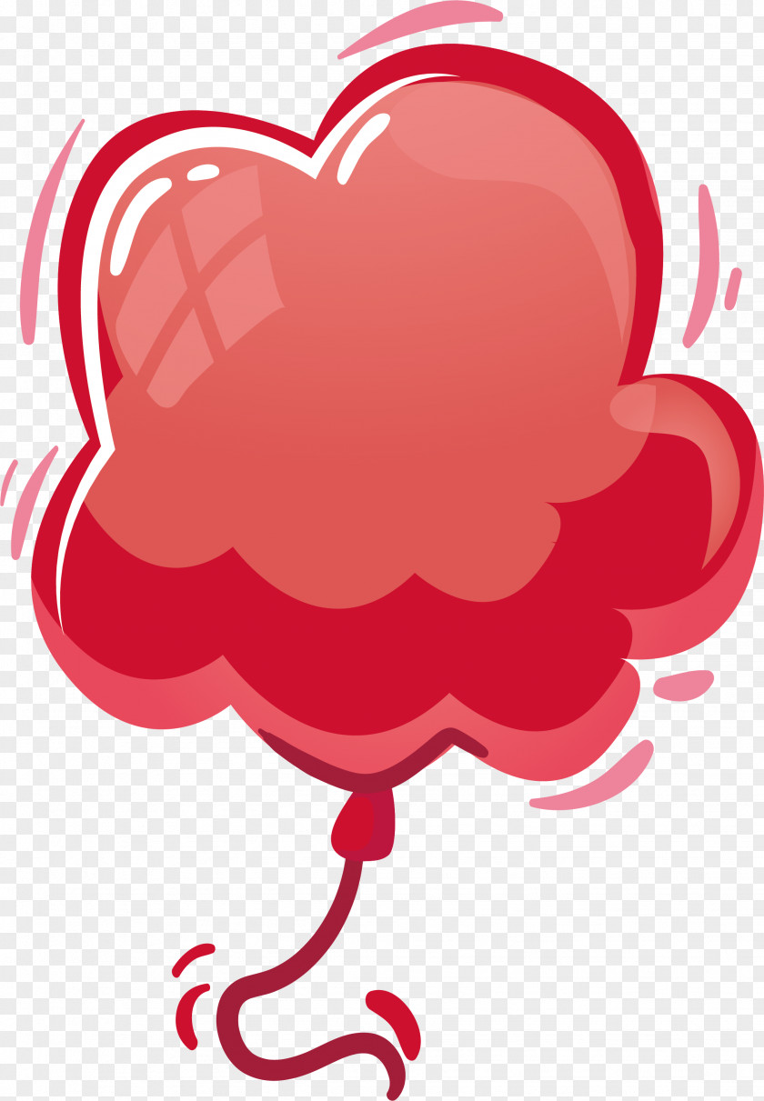 Red Flowers Balloon Title Box Computer File PNG