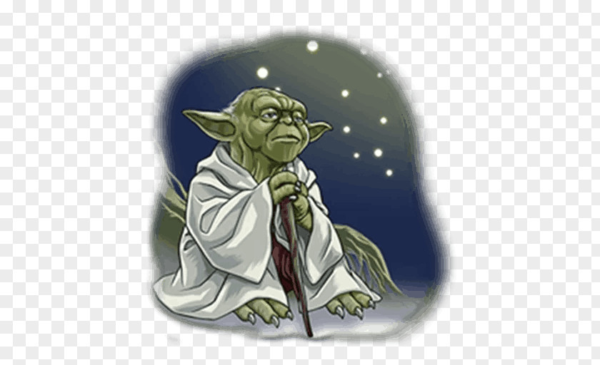 Star Wars Emoji Sticker Yoda Cartoon Telegram Illustration PNG