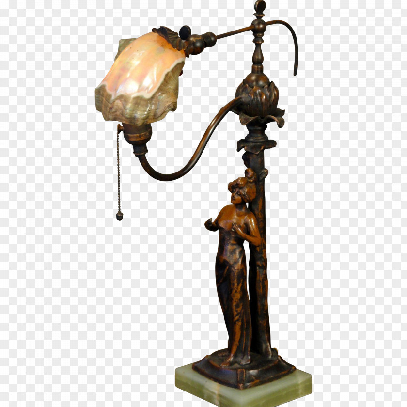 Street Lamp LED Art Bronze Sculpture Glass PNG