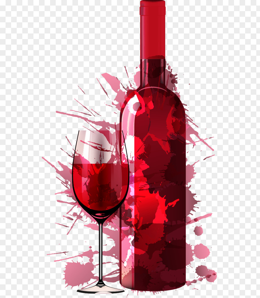 Vector Creative Red Wine Party Painting Drink Dinner PNG
