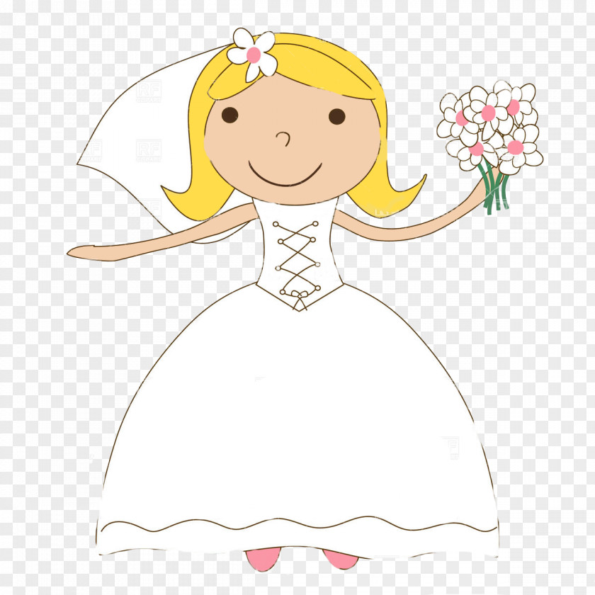Cartoon Fashion Design Women Vector Material Bride Wedding Invitation Clip Art PNG