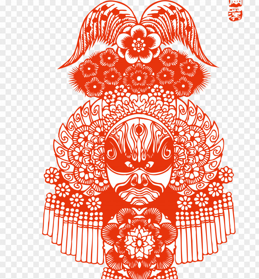 Facebook Budaya Tionghoa Peking Opera Chinese Paper Cutting Chinoiserie PNG