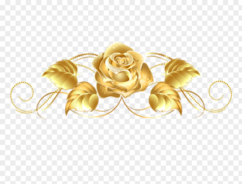 Gold Rose Flower Yellow Clip Art PNG