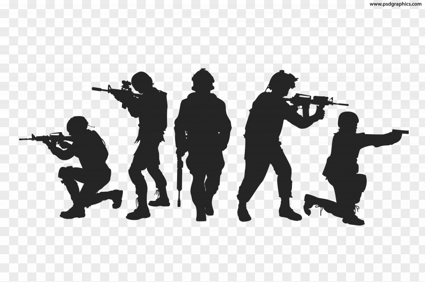 Soldiers Silhouette Soldier Military Army PNG