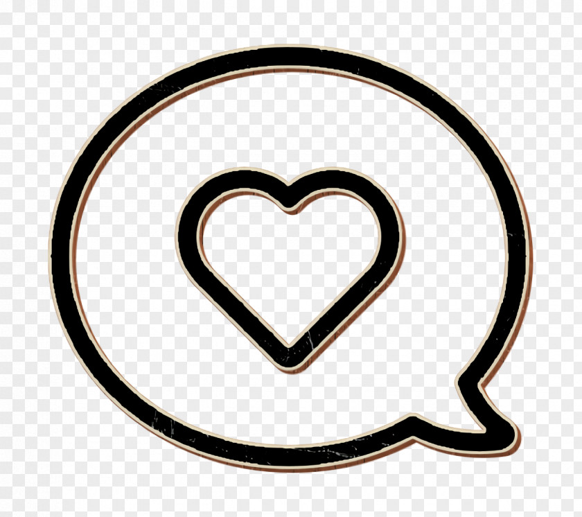 Speech Bubble Icon Heart Interface Assets PNG