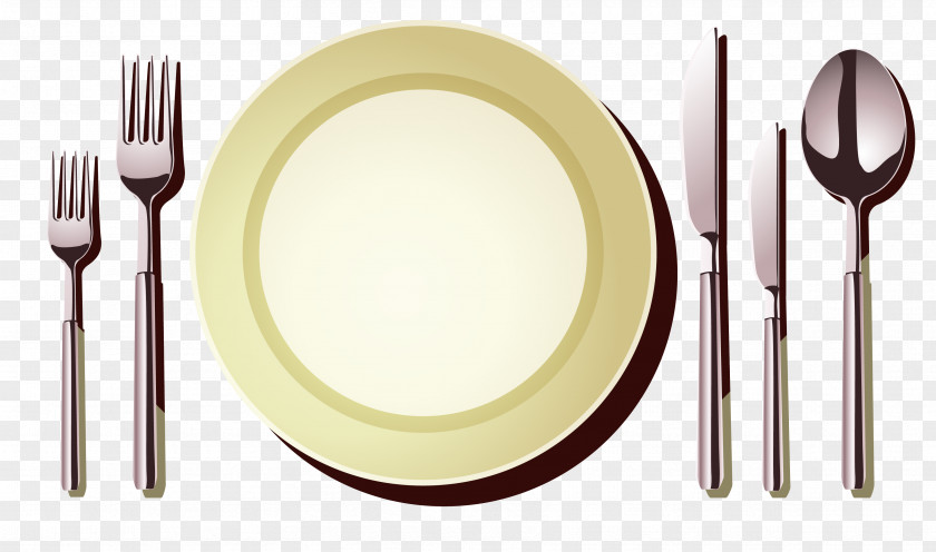 Vector Dish Knife And Fork Spoon Table PNG