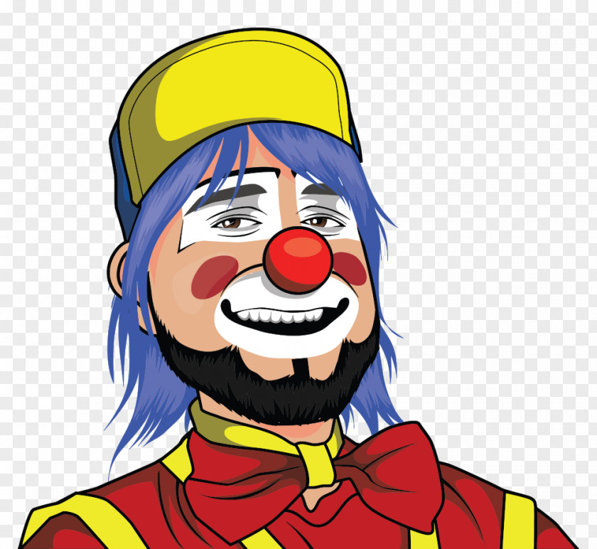 Happy Clown Faces Easy Clip Art Vector Graphics Image Cartoon PNG