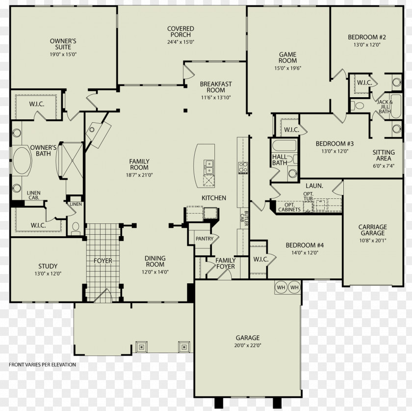 House Custom Home Plan Floor Design PNG