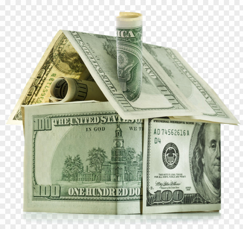 Dollar Bills House Money Bank Home Equity Line Of Credit Saving PNG