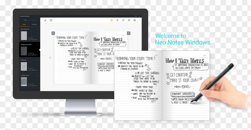 Smart Notes Digital Pen Paper Electronics Notebook PNG