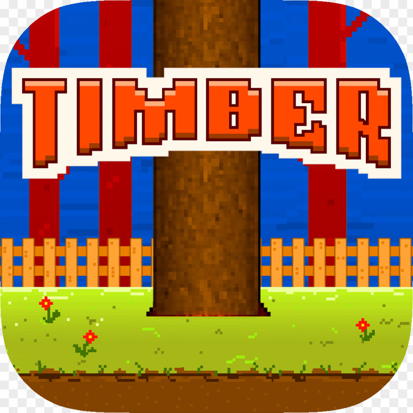 Timber Video Game Font PNG