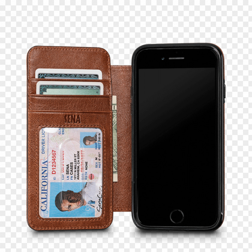 Leather Book Smartphone IPhone 8 7 Wallet SMH10 PNG