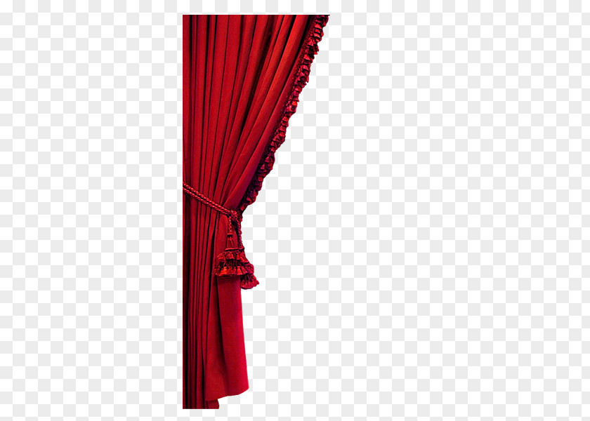 Red Curtains Curtain Clip Art PNG