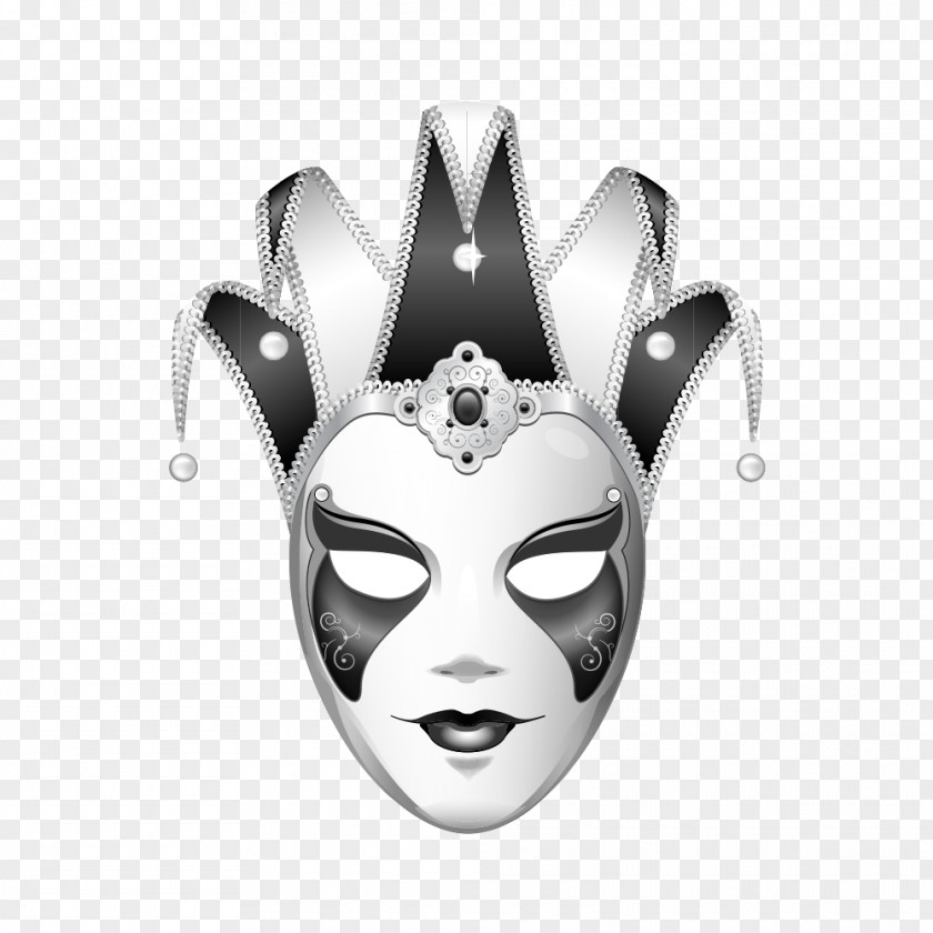 Mask Joker Black And White Jester PNG