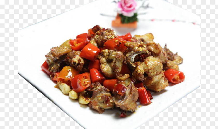 Spicy Chicken Stir-fry Vegetarian Cuisine Laziji Kung Pao Caponata Stir Frying PNG