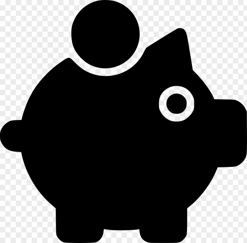 Bank Piggy Money Saving Silhouette PNG